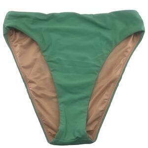 J‎ Crew High Rise Bikini Bottom Green High Cut Leg Size Small BF178 New